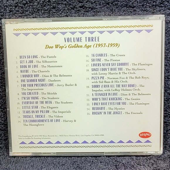 VINTAGE ORIGINAL  DOO WOP BOX SET ( NUMBER 1 ) COMPACT DISCS  AND BOOK - Picture 9 of 11